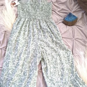 Sage Green Floral Jumpsuit